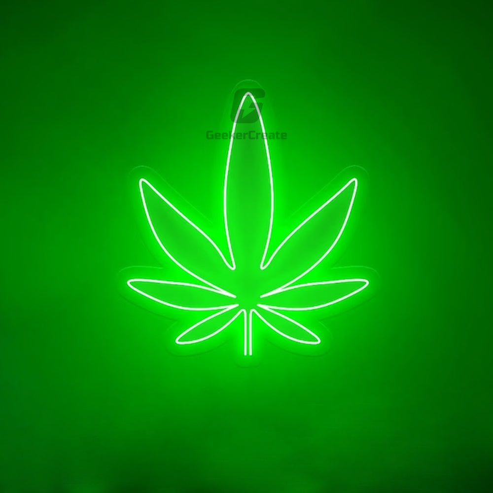 Weed LED Neon Sign Marijuana Leaf Neon Sign Sign -