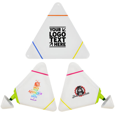 Custom Triangle Highlighters Set For Office Staff Perfect Giveaways