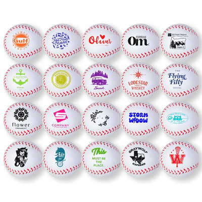 Custom Logo Mini Promo Squeezies Sports Ball Baseball Stress Reliever