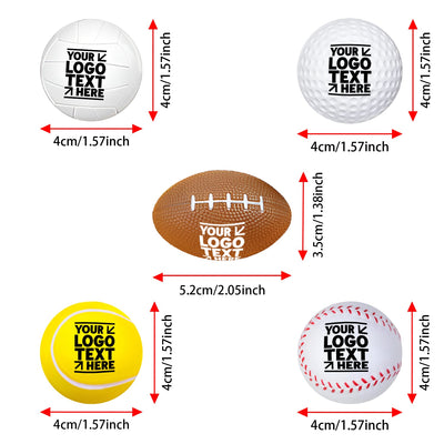 Custom Logo Mini Promo Squeezies Sports Ball Baseball Stress Reliever