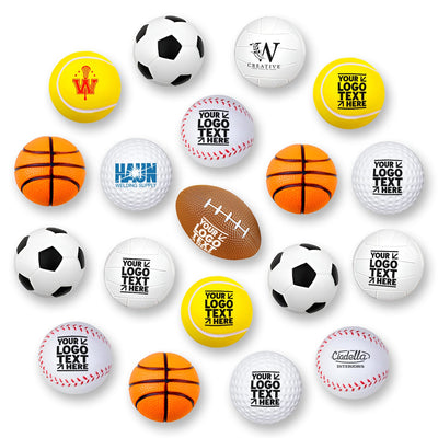 Custom Logo Mini Promo Squeezies Sports Ball Baseball Stress Reliever