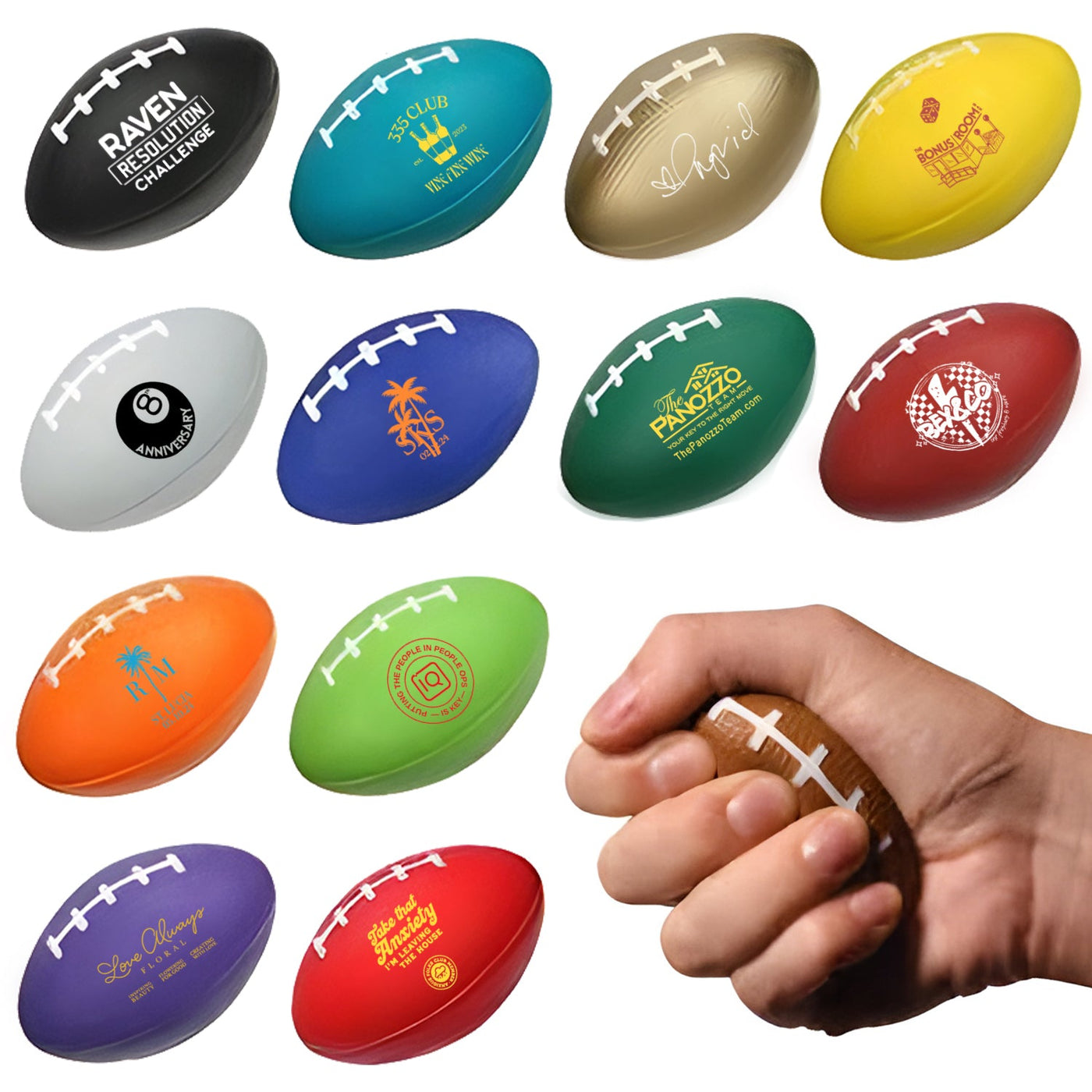 Personalized Stress Sports Ball Football Stress Relievers Toy For Gift