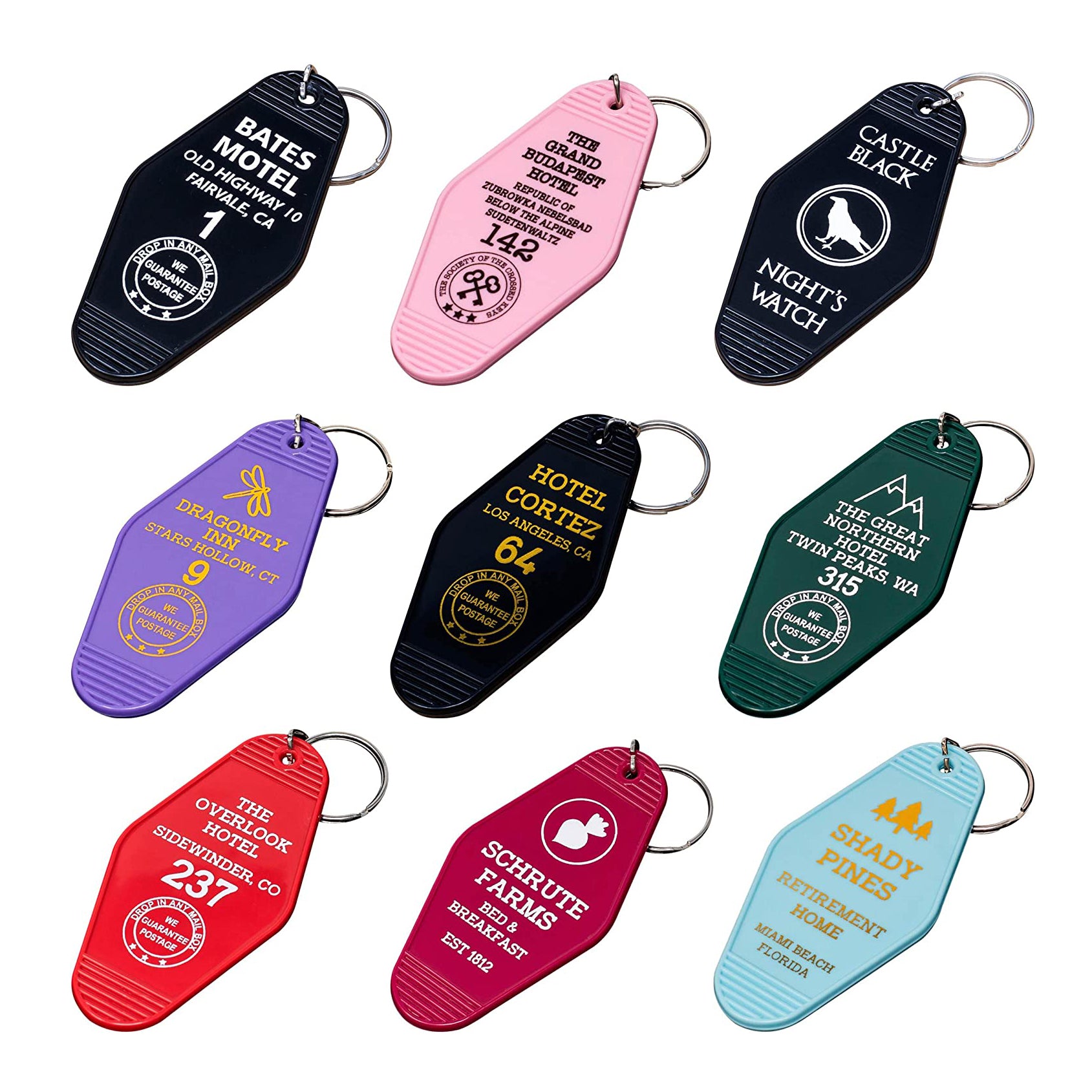 Hotel Key Rings Decals Custom Hotel Keychains Retro Key Chain Printed Logo Key Tags For Promo ...