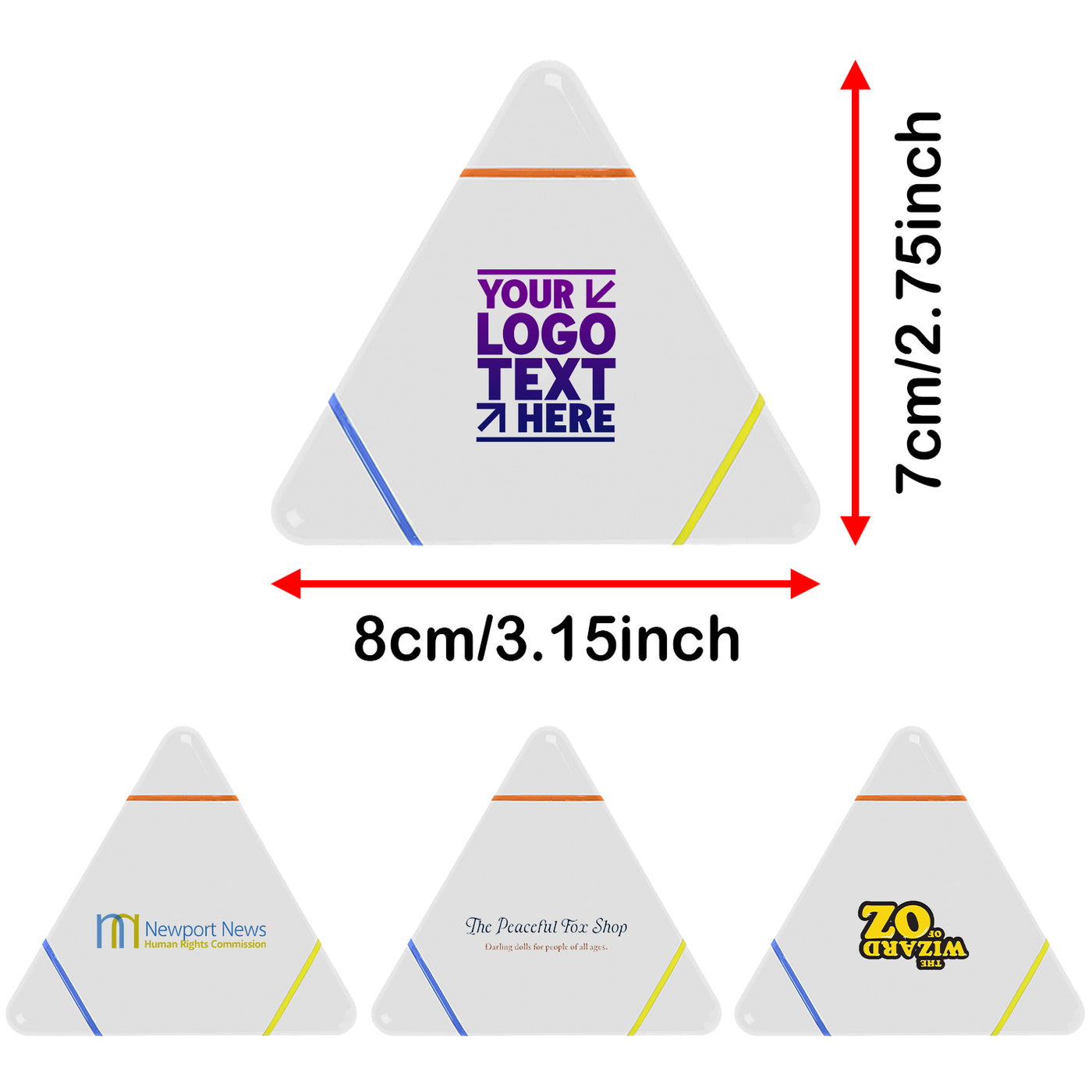 Custom Triangle Highlighters Set For Office Staff Perfect Giveaways