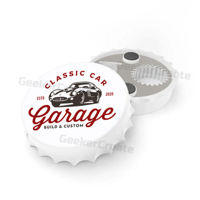 Custom Retro Beer Bottle Cap Plastic Magnetic Bottle Opener For Gifts