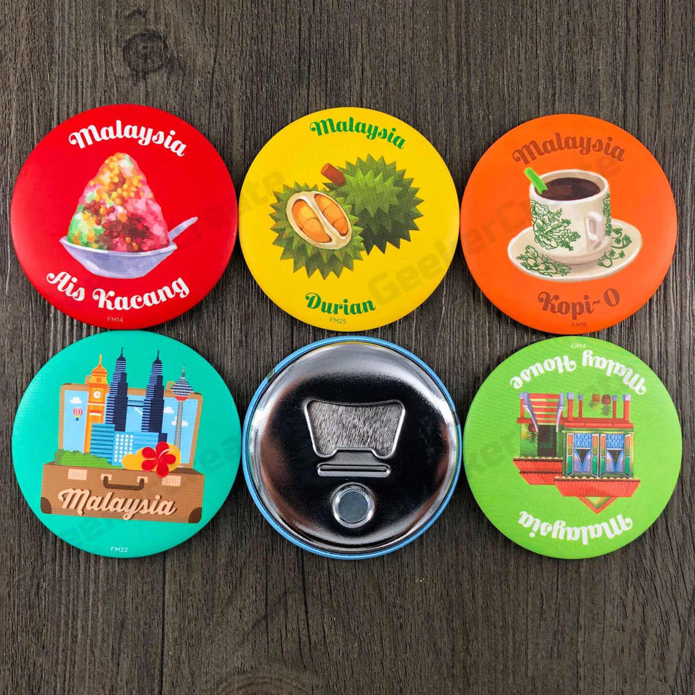 Bulk Custom Round Magnetic Bottle Opener Promotional Pin Button Badge