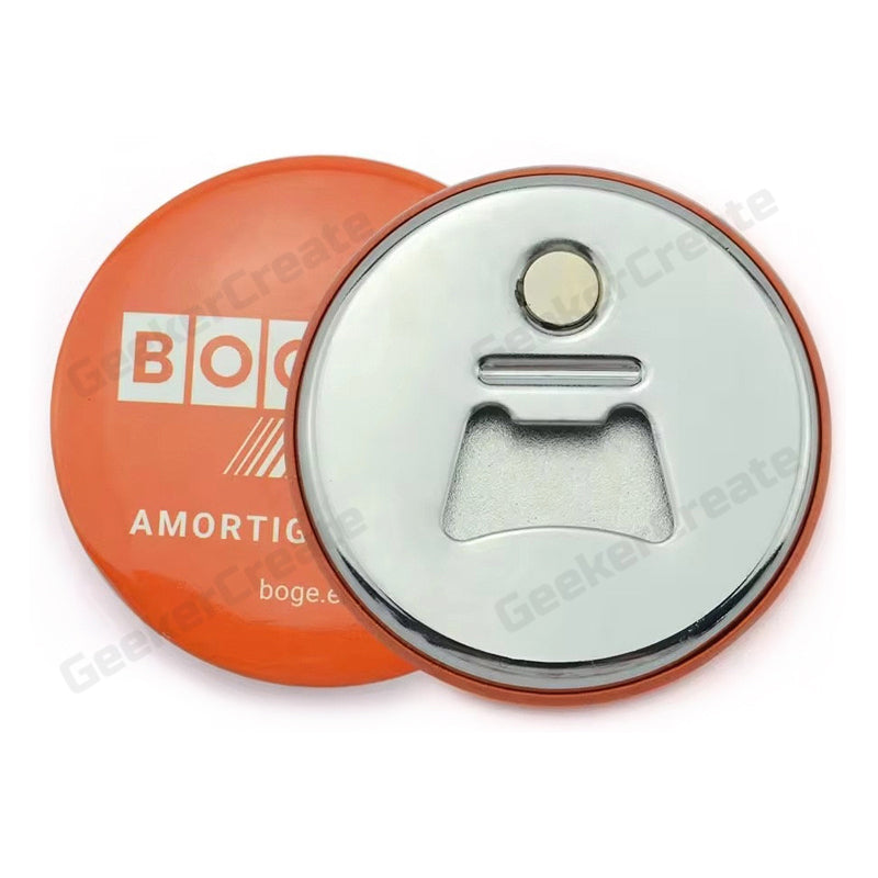 Bulk Custom Round Magnetic Bottle Opener Promotional Pin Button Badge