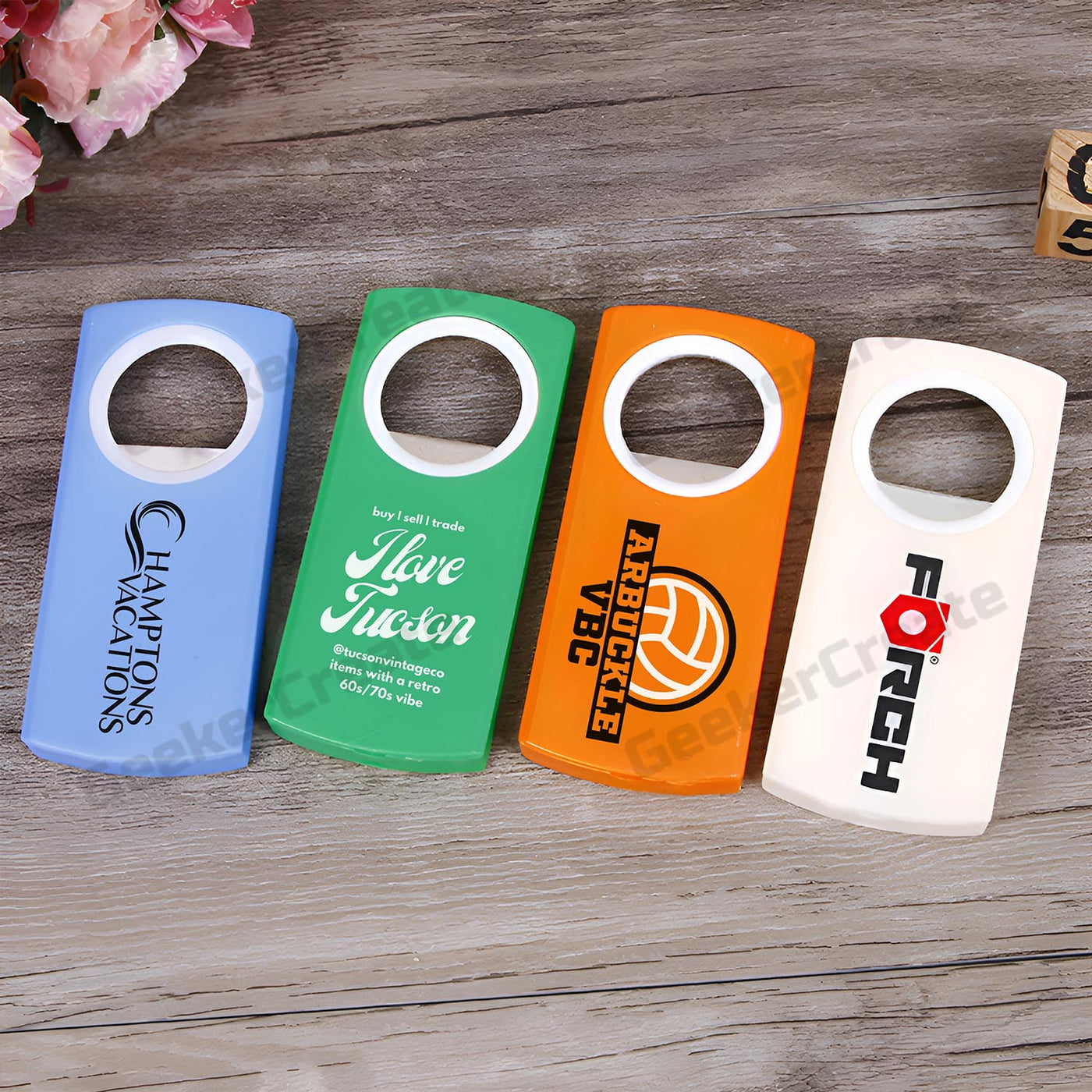 Personalized Printed Brand Logo Plastic Bottle Opener For Business