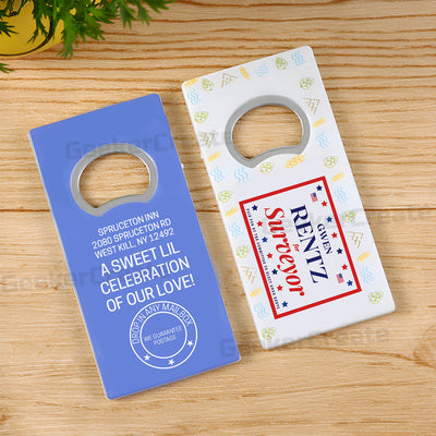 Personalized Card Shape Plastic Printed Bottle Opener For Promotion