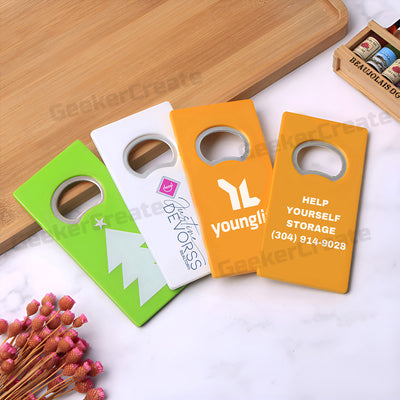 Personalized Card Shape Plastic Printed Bottle Opener For Promotion