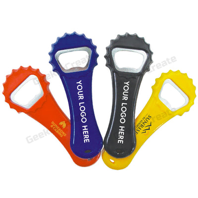 Personalized Petal Shape Plastic Printed Bottle Opener For Promotion