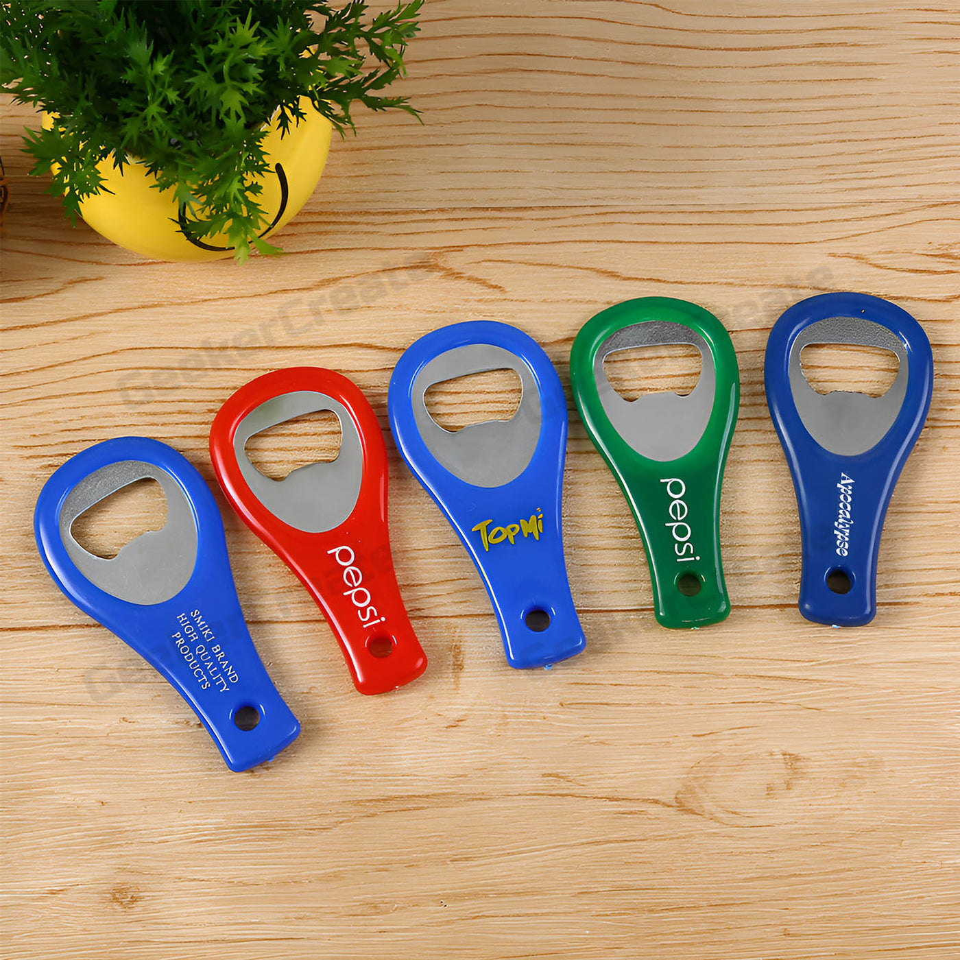 Personalized Tennis Racket Plastic Printed Bottle Opener For Business