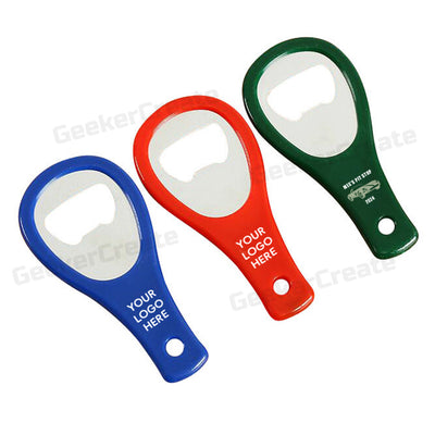 Personalized Tennis Racket Plastic Printed Bottle Opener For Business