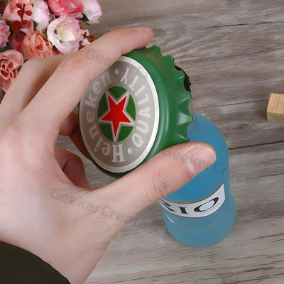 Custom Retro Beer Bottle Cap Plastic Magnetic Bottle Opener For Gifts