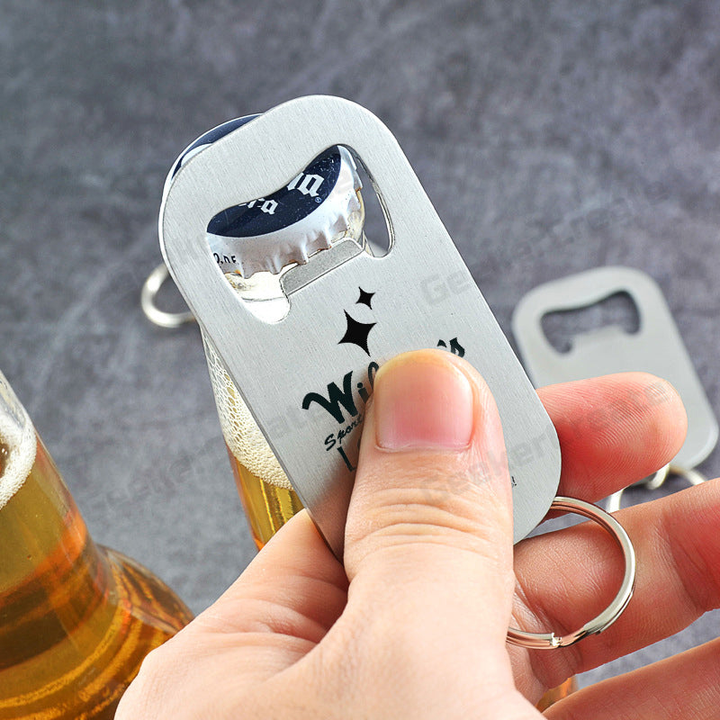 Promotional Full Color Printed Metal Beer Keychain Bottle Openers