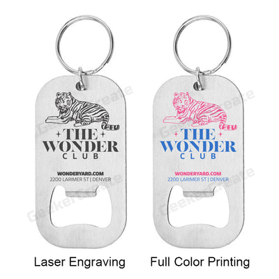 Promotional Full Color Printed Metal Beer Keychain Bottle Openers