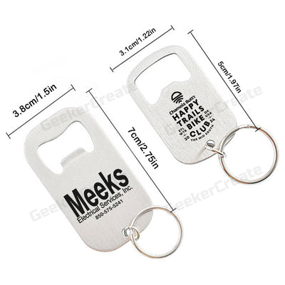 Promotional Full Color Printed Metal Beer Keychain Bottle Openers