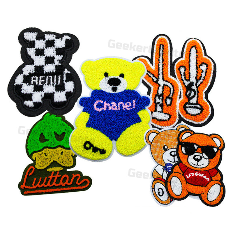 Custom Logo Chenille Patch Letter Iron On Chenille Patch For Varsity Jackets