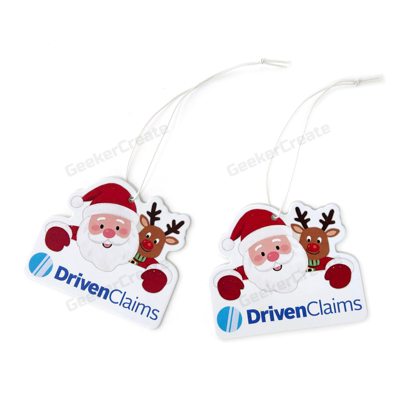 Custom Christmas Air Freshener Printed Logo Hanging Car Freshener For Gifts