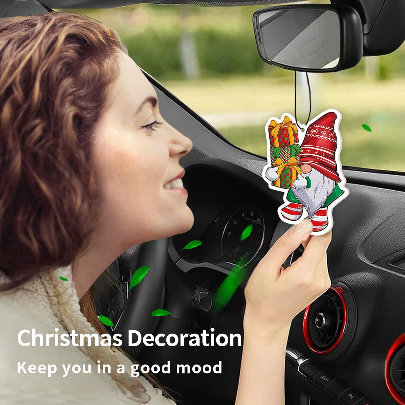 Custom Christmas Air Freshener Printed Logo Hanging Car Freshener For Gifts