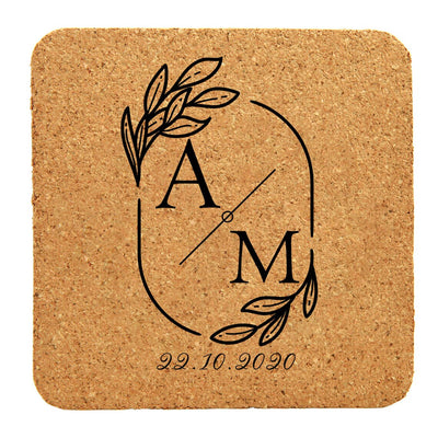 Wholesale Custom Cork Coasters Square With Logo Natural Cork Coasters Cup Mats Table Pad for Home Office Kitchen