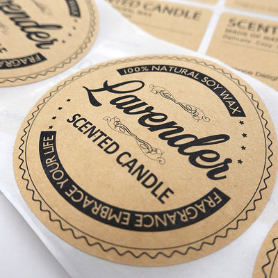 Custom Logo Craft Paper Stickers Vintage Eco-friendly Vinyl Decals Labels