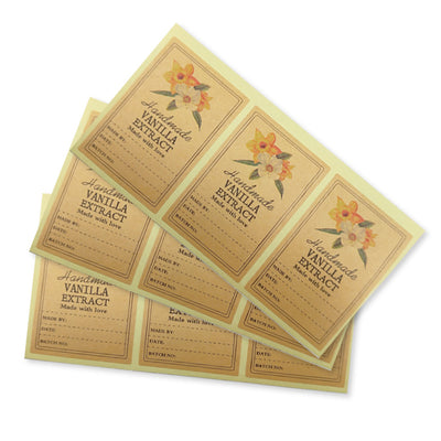 Custom Logo Craft Paper Stickers Vintage Eco-friendly Vinyl Decals Labels