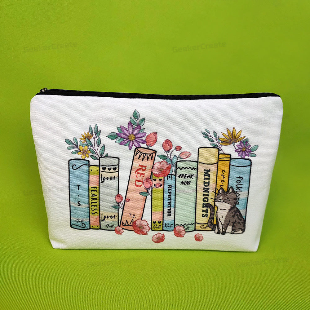 Custom Canvas Makeup Bag Printed Cosmetic Bags Toiletry Bags with Zipper