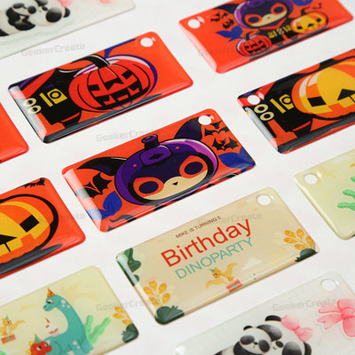 Custom UV Printed Epoxy Resin Vinyl Stickers 3D Domed Labels Decal