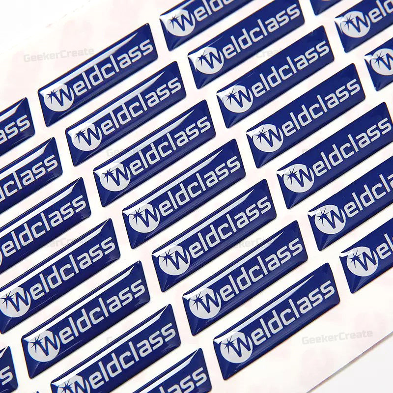 Custom UV Printed Epoxy Resin Vinyl Stickers 3D Domed Labels Decal