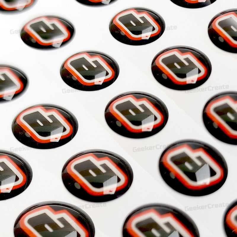 Custom Domed 3D Epoxy Sheet Stickers Die Cut Shaped Resin Labels