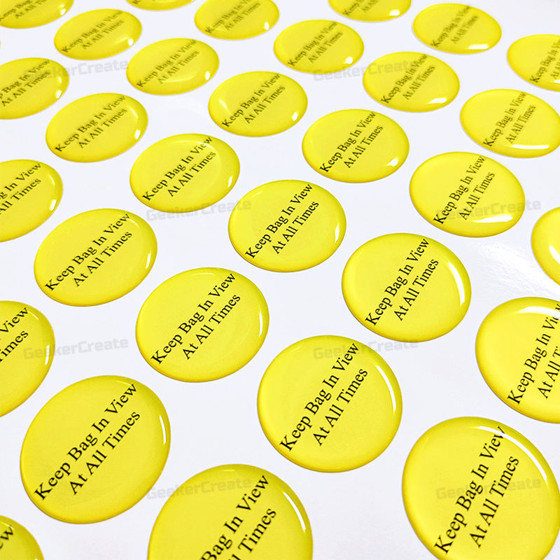 Custom Domed 3D Epoxy Sheet Stickers Die Cut Shaped Resin Labels