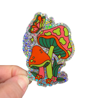 Custom Printed Logo Glitter Stickers Sparkling Spots Vinyl Decals Labels