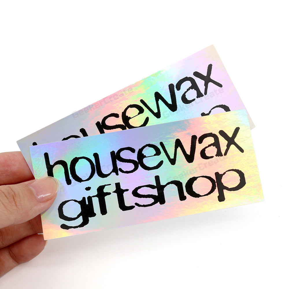 Custom Holographic Stickers Iridescent Vinyl Decals Waterproof Labels