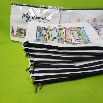 Custom Canvas Makeup Bag Printed Cosmetic Bags Toiletry Bags with Zipper