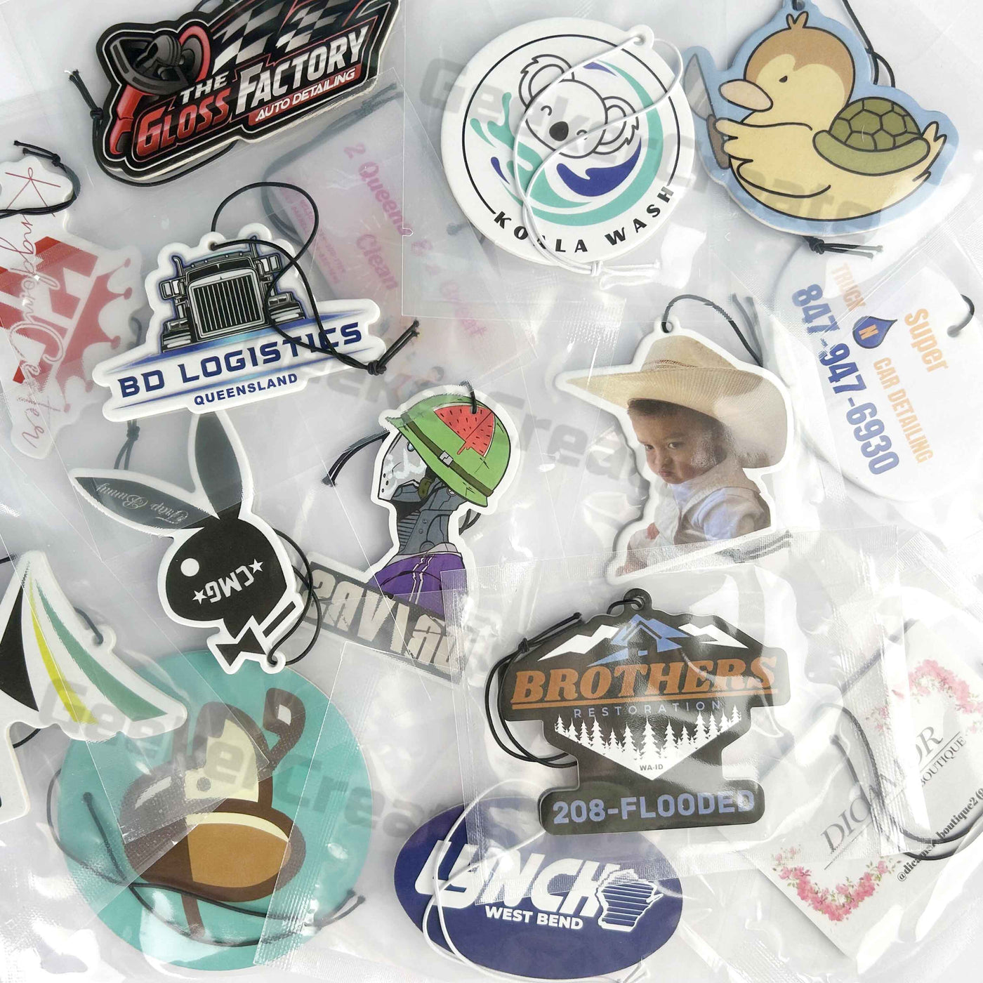 Custom Air Fresheners Car Hanging Scented Paper Freshener With Logo For Business