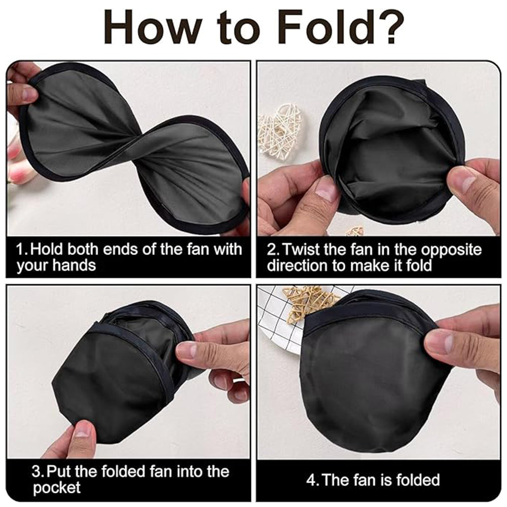Custom Round Nylon Foldable Flying Hand Fan Brand Pop-Up Disc Fans ...