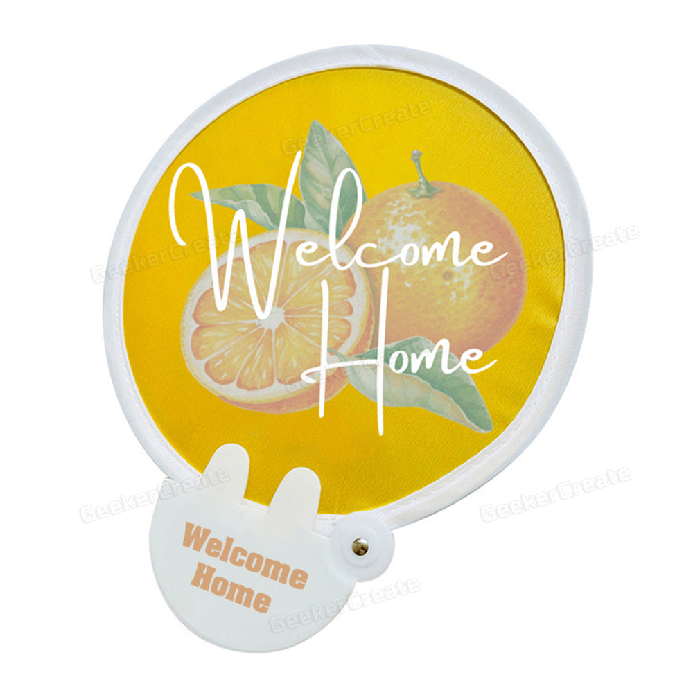 Custom Folding Nylon Disc Fans Promotional Hand Fan with Rabbit Handle ...