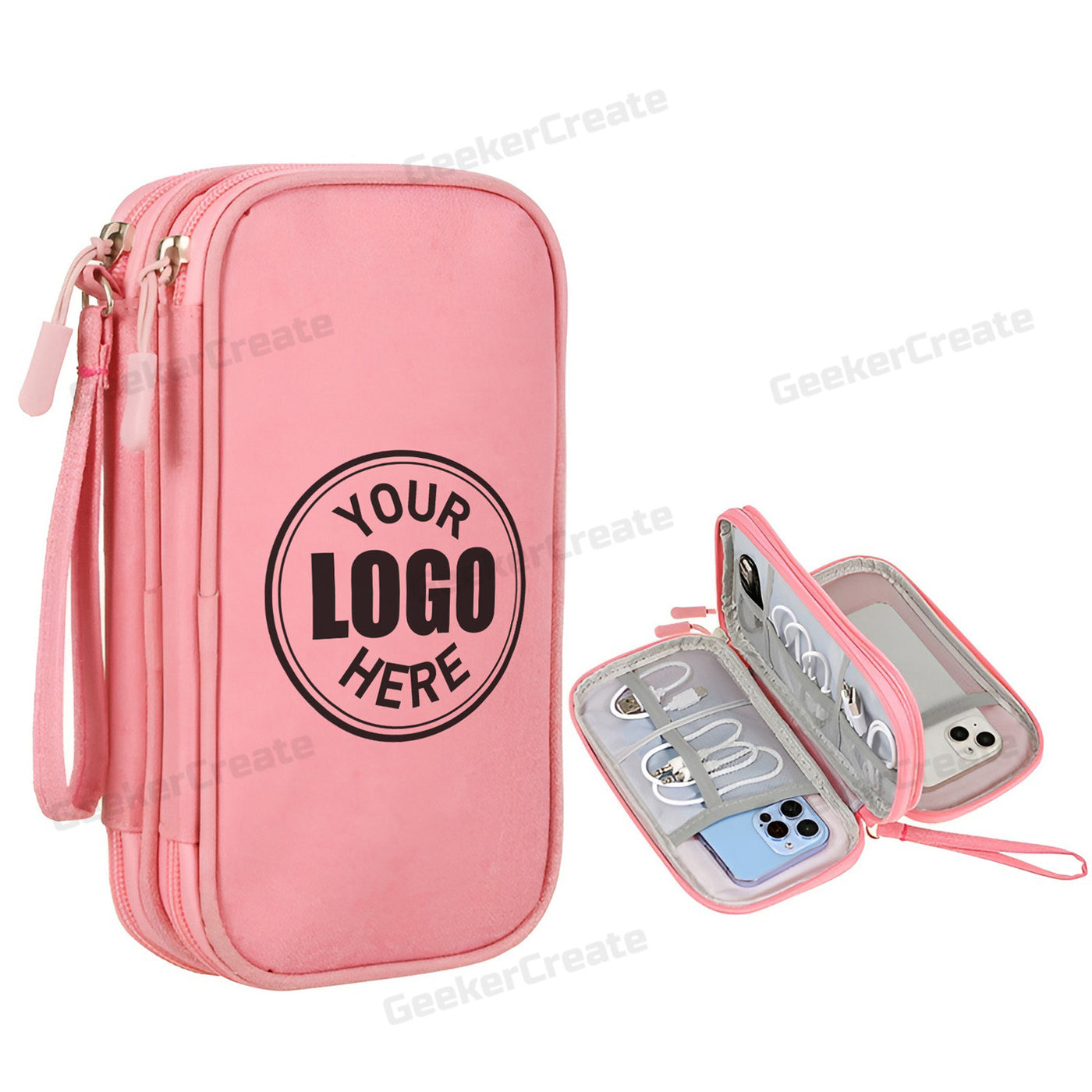 Custom Digital Accessory Storage Bag Electronic Organizer Travel Case