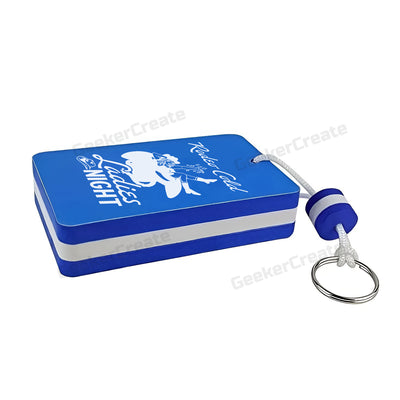 Custom Rectangle Shape EVA Foam Floating Keychain Brand Boat Key Tag