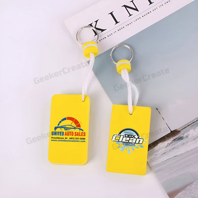 Custom Rectangle Shape EVA Foam Floating Keychain Brand Boat Key Tag