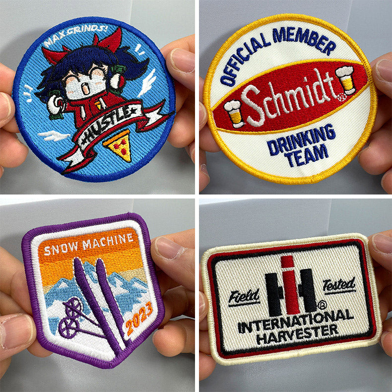 Custom Embroidered Patches Iron On Velcro Label Badges For Garment & Hat