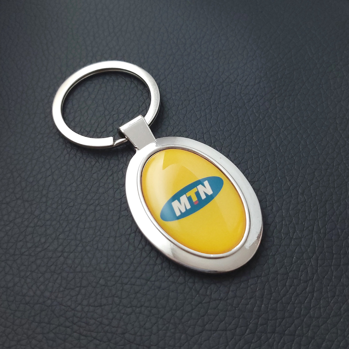 Custom Epoxy Dome Oval Metal Keychain Resin Stainless Steel Keyring