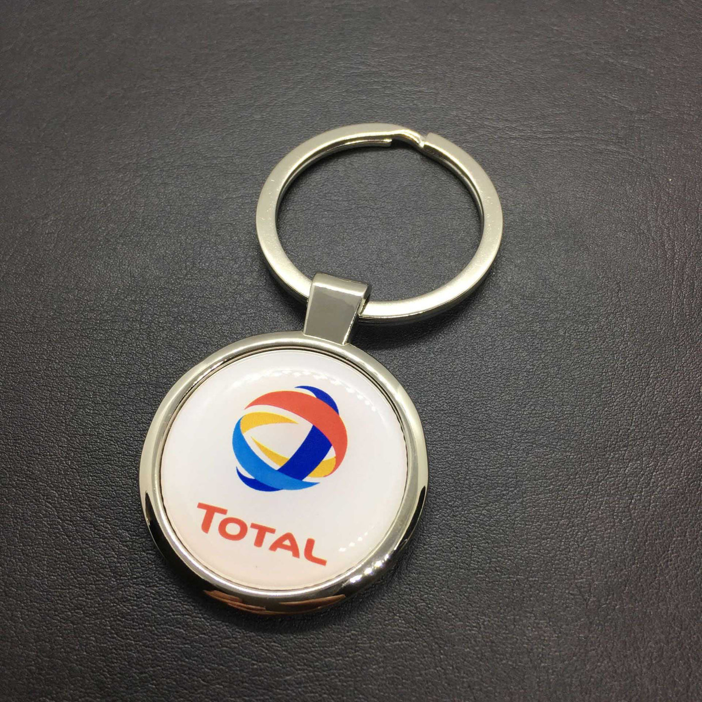 Custom Epoxy Dome Round Metal Keychain Resin Stainless Steel Keyring