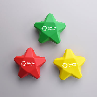 Bulk Custom Star Shape Pu Foam Stress Reliever Ball For Branded Promo