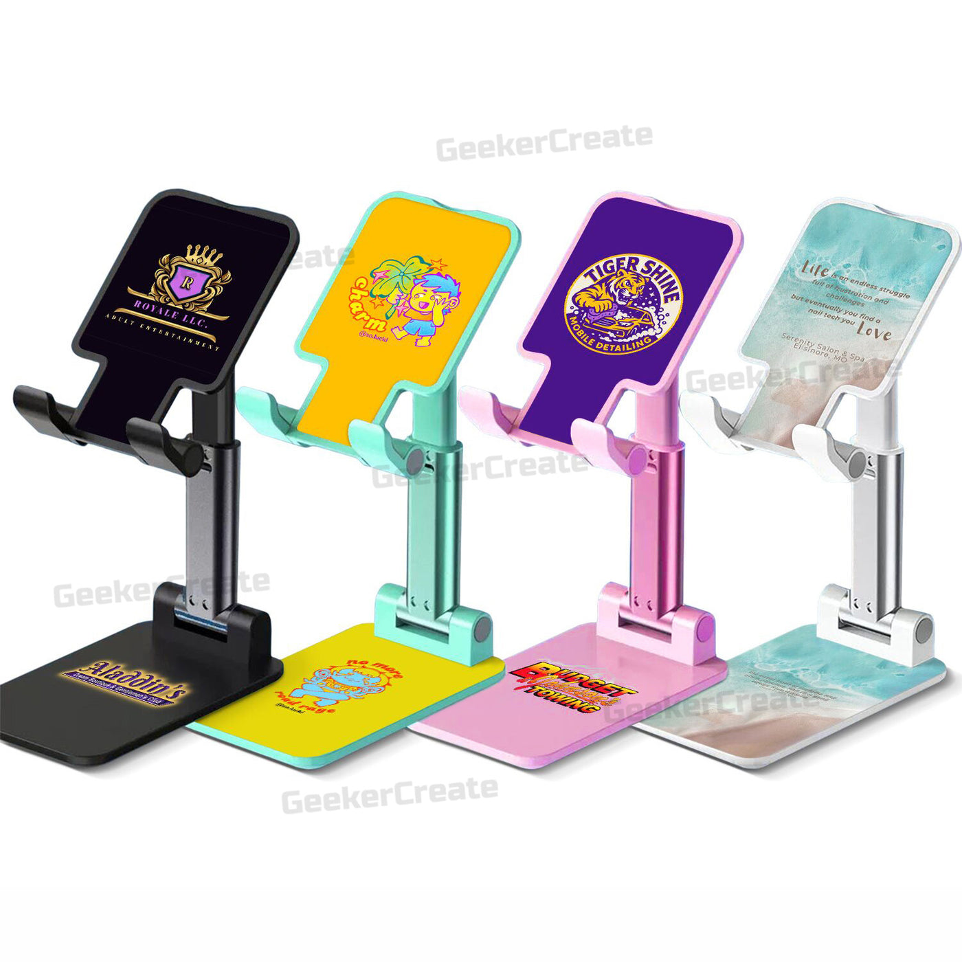 Custom Logo Foldable Cell Phone Holder Promotional Desk Table Stand