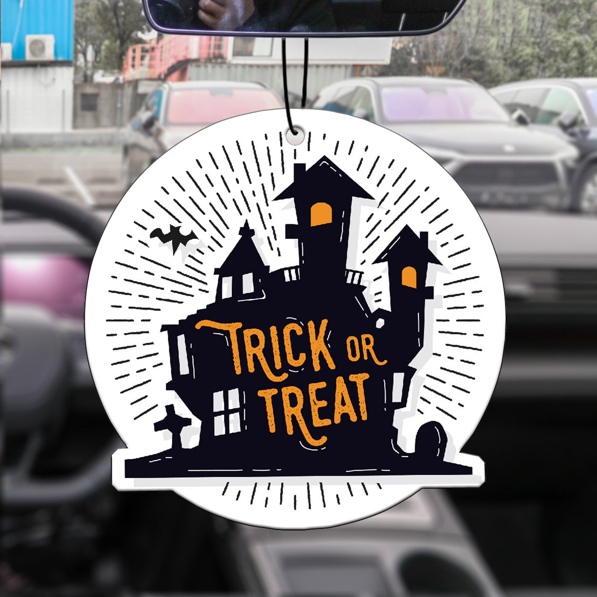 Custom Spooky Halloween Air Freshener Hanging Scented Car Freshener