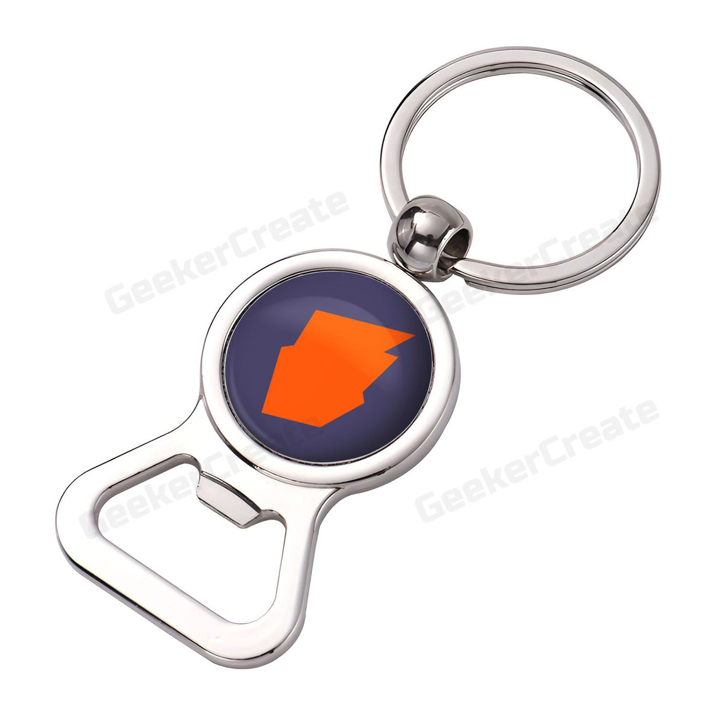 Custom Brand Epoxy Dome Metal Keychain Bottle Openers For Business