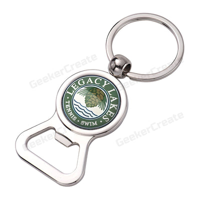 Custom Brand Epoxy Dome Metal Keychain Bottle Openers For Business