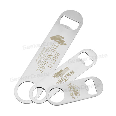 Custom Paddle Stainless Steel Bottle Opener Laser Engraved Beer Opener